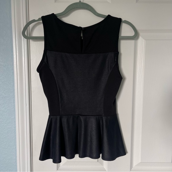 Nordstrom BP Black Dressy Peplum Tank - Picture 2 of 4